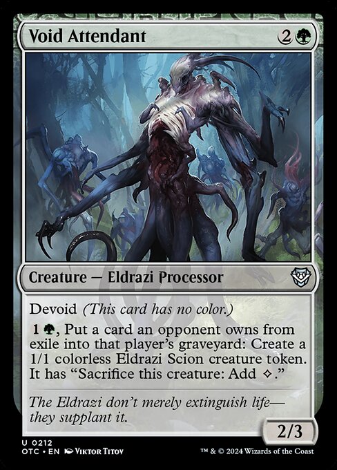 Diener der Leere (Void Attendant) - Outlaws of Thunder Junction Commander (#212) - Illustrated by Viktor Titov - Magic: The Gathering Card