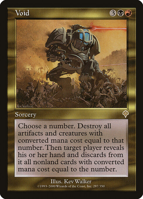 Vació (Void) - Invasion (#287) - Illustrated by Kev Walker - Magic: The Gathering Card