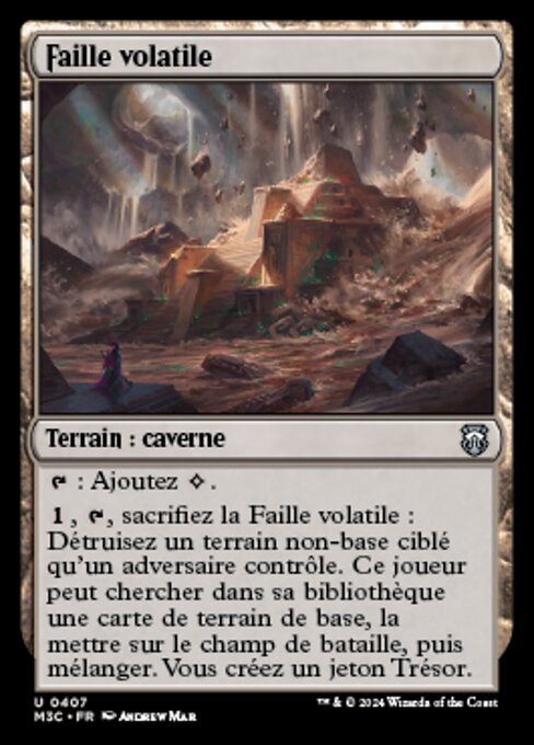 Instabile Verwerfung (Volatile Fault) - Modern Horizons 3 Commander (#407) - Illustrated by Andrew Mar - Magic: The Gathering Card