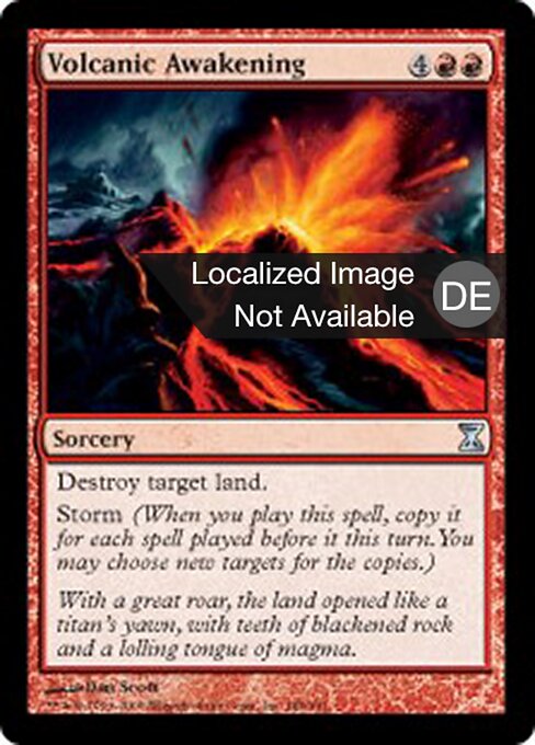 Despertar volcánico (Volcanic Awakening) - Time Spiral (#186) - Illustrated by Dan Murayama Scott - Magic: The Gathering Card