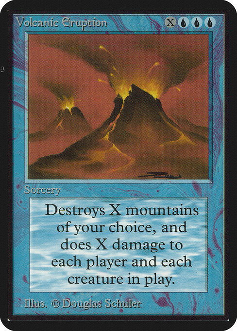 Vulkanausbruch (Volcanic Eruption) - Fourth Edition (#112) - Illustrated by Douglas Shuler - Magic: The Gathering Card