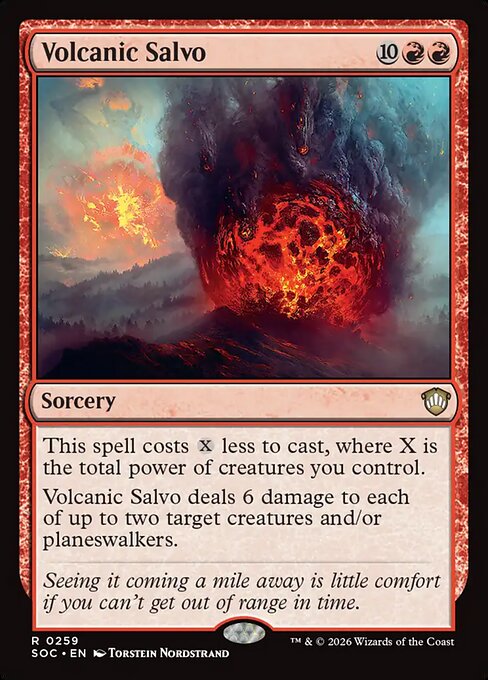 Volcanic Salvo - Secrets of Strixhaven Commander Magic card