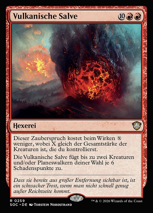 Salve volcanique (Volcanic Salvo) - Core Set 2021 (#172) - Illustrated by Torstein Nordstrand - Magic: The Gathering Card