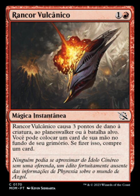 Vulkanischer Groll (Volcanic Spite) - March of the Machine (#170) - Illustrated by Kevin Sidharta - Magic: The Gathering Card