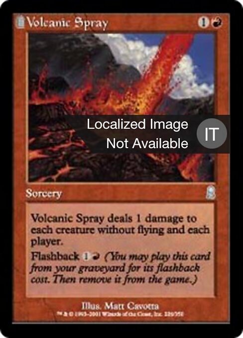 Vulkanische Spritzer (Volcanic Spray) - Odyssey (#226) - Illustrated by Matt Cavotta - Magic: The Gathering Card