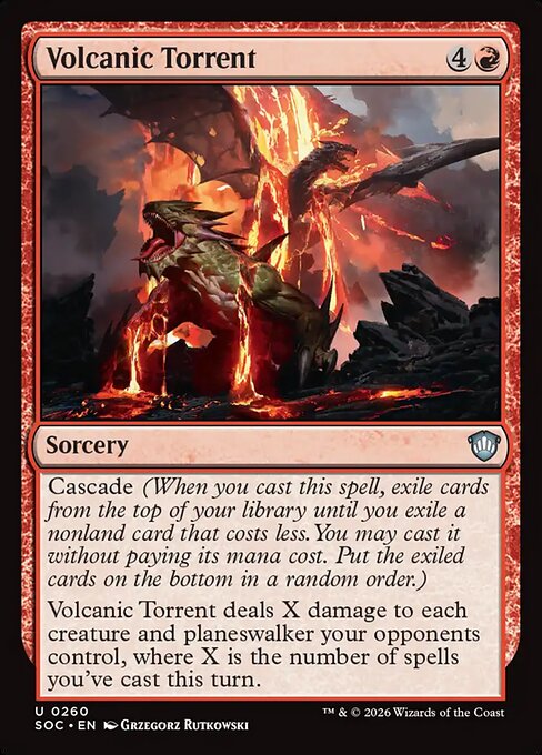 Volcanic Torrent - Secrets of Strixhaven Commander Magic card