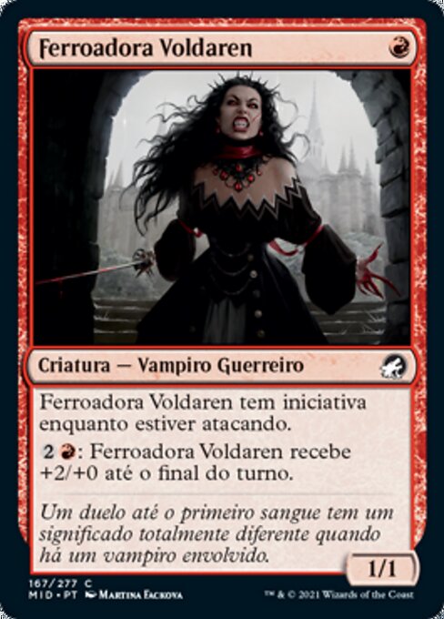 沃達連刺棘客 (Voldaren Stinger) - Innistrad: Midnight Hunt (#167) - Illustrated by Martina Fačková - Magic: The Gathering Card