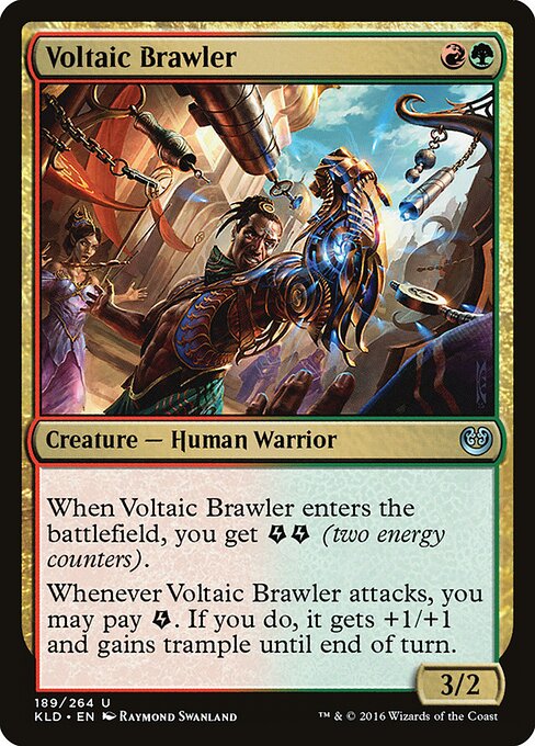 Voltaic Brawler - Kaladesh (#189) - Illustrated by Raymond Swanland - Magic: The Gathering Card