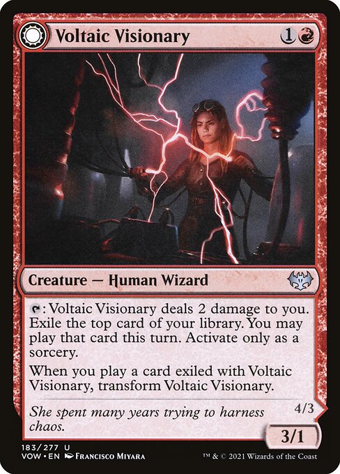 Voltaic Visionary // Volt-Charged Berserker - Innistrad: Crimson Vow Magic card
