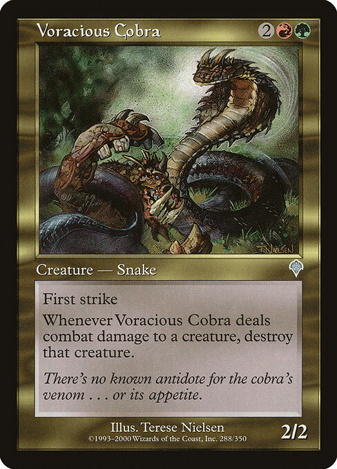 Gierige Kobra (Voracious Cobra) - Invasion (#288) - Illustrated by Terese Nielsen - Magic: The Gathering Card