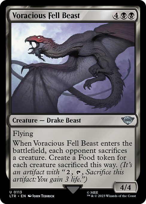 Voracious Fell Beast - The Lord of the Rings: Tales of Middle-earth Magic card