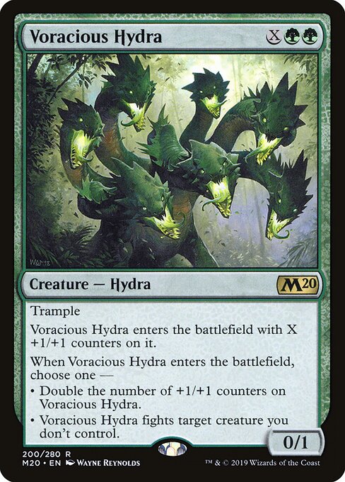 Voracious Hydra - Core Set 2020 (#200) - Illustrated by Wayne Reynolds - Magic: The Gathering Card