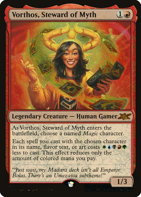 Vorthos, Steward of Myth - Unfinity (#412) - Illustrated by Caroline Gariba - Magic: The Gathering Card