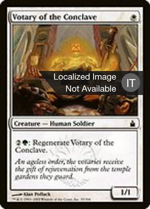 Partidario del Cónclave (Votary of the Conclave) - Ravnica: City of Guilds (#35) - Illustrated by Alan Pollack - Magic: The Gathering Card