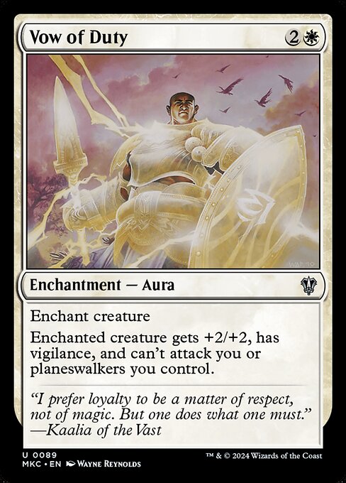 Vow of Duty - Murders at Karlov Manor Commander Magic card