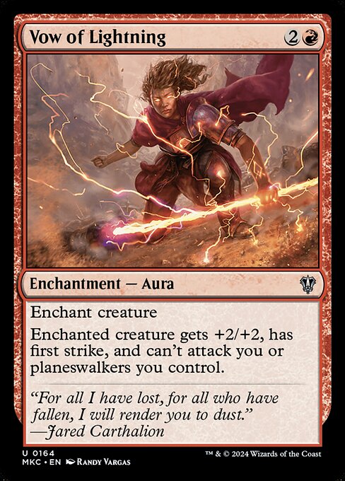 Vow of Lightning - Murders at Karlov Manor Commander Magic card