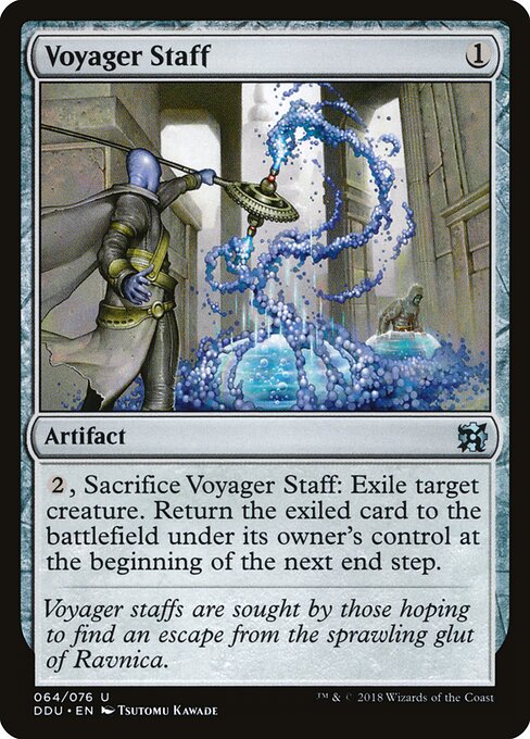 Bâton de pérégrin (Voyager Staff) - Ravnica Remastered (#271) - Illustrated by Tsutomu Kawade - Magic: The Gathering Card