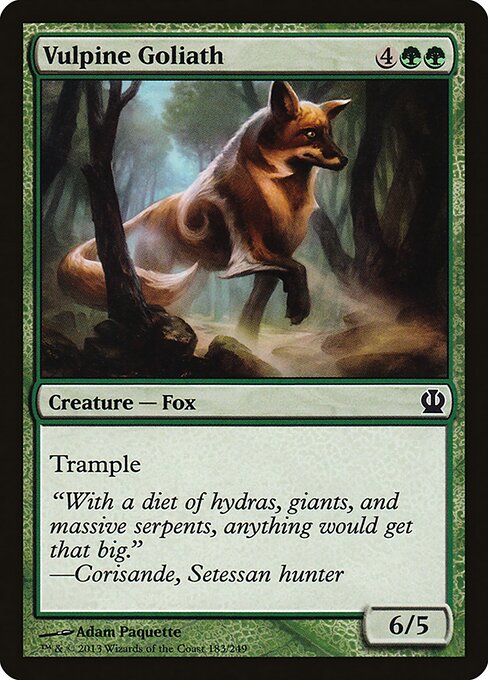 Vulpine Goliath - Theros (#183) - Illustrated by Adam Paquette - Magic: The Gathering Card