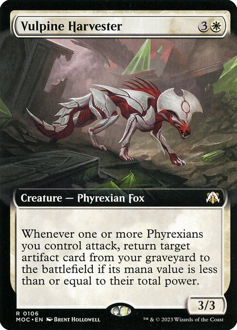 Moissonneur vulpin (Vulpine Harvester) - March of the Machine Commander (#19) - Illustrated by Brent Hollowell - Magic: The Gathering Card