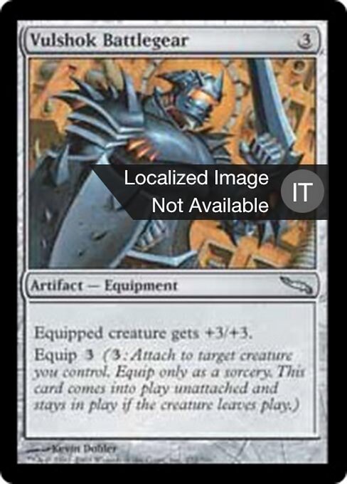 Vulshok-Kampfausrüstung (Vulshok Battlegear) - Commander Masters (#418) - Illustrated by Kevin Dobler - Magic: The Gathering Card