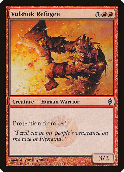 ヴァルショクの難民 (Vulshok Refugee) - New Phyrexia (#101) - Illustrated by Wayne Reynolds - Magic: The Gathering Card