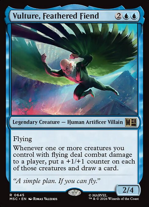 Vulture, Feathered Fiend - Marvel Super Heroes Commander Magic card