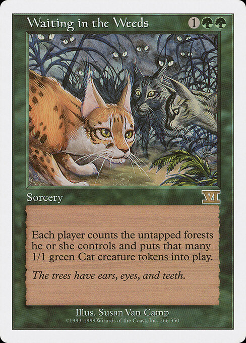 Waiting in the Weeds - Classic Sixth Edition (#266) - Illustrated by Susan Van Camp - Magic: The Gathering Card