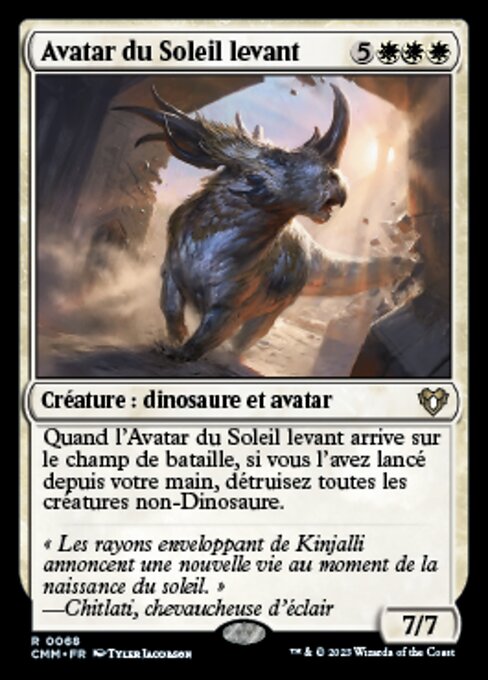 晓阳化身 (Wakening Sun's Avatar) - Commander Masters (#68) - Illustrated by Tyler Jacobson - Magic: The Gathering Card