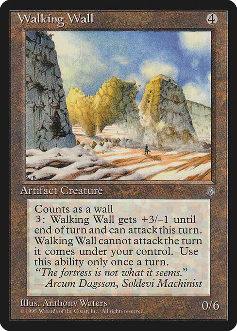 Muro que camina (Walking Wall) - Ice Age (#346) - Illustrated by Anthony S. Waters - Magic: The Gathering Card