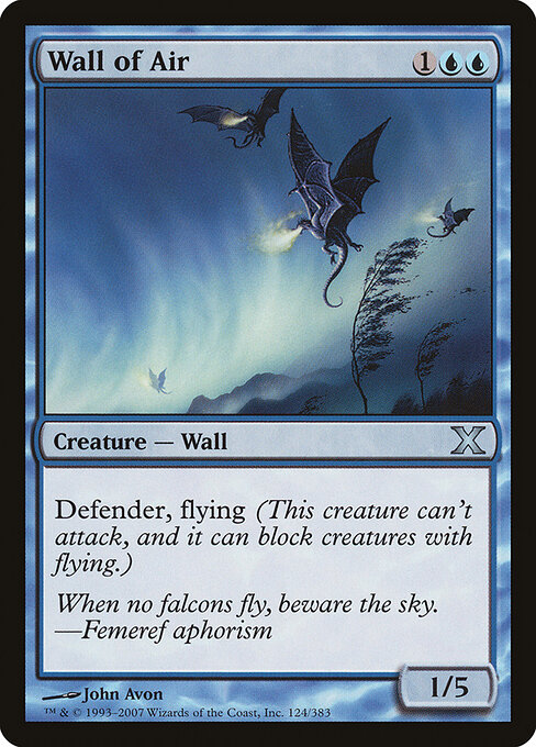 Wall of Air - Tenth Edition Magic card