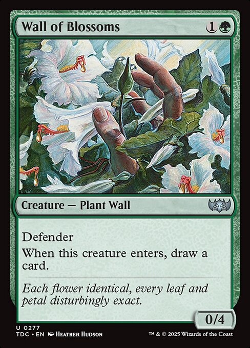 Wall of Blossoms - Tarkir: Dragonstorm Commander Magic card