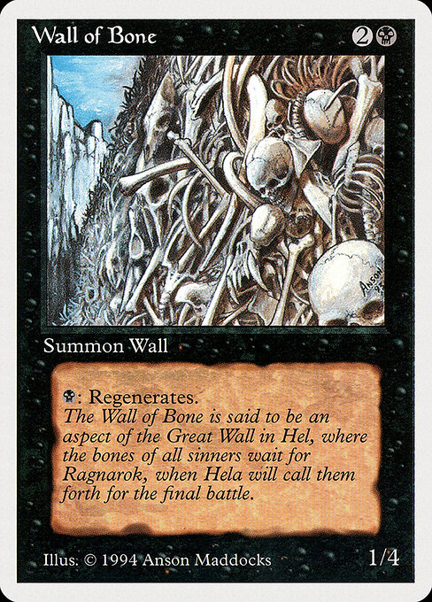 Wall of Bone - Summer Magic / Edgar (#134) - Illustrated by Anson Maddocks - Magic: The Gathering Card