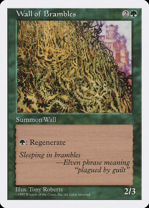 Wall of Brambles - Fifth Edition Magic card