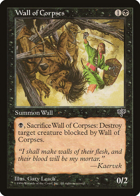 Wall of Corpses - Mirage Magic card