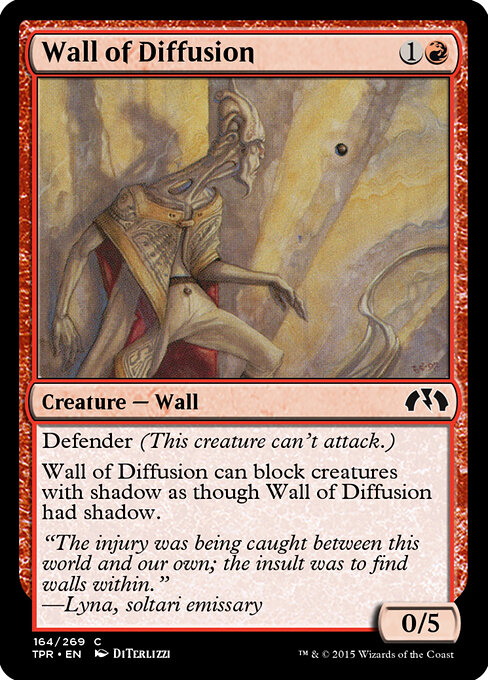 Wall of Diffusion - Tempest Remastered (#164) - Illustrated by DiTerlizzi - Magic: The Gathering Card