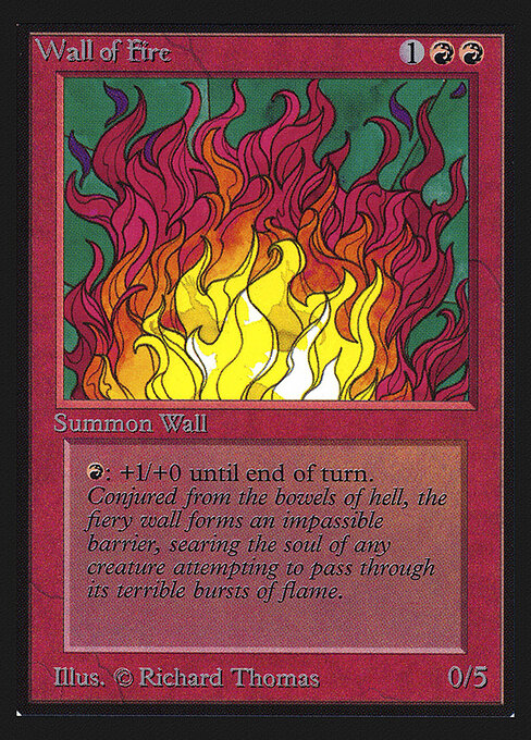 Wall of Fire - Intl. Collectors' Edition (#182) - Illustrated by Richard Thomas - Magic: The Gathering Card