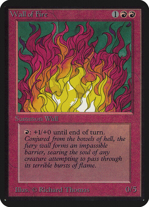 Barreira de Fogo (Wall of Fire) - Classic Sixth Edition (#216) - Illustrated by Richard Thomas - Magic: The Gathering Card