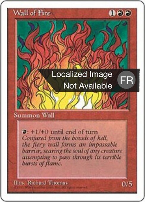 Mur de feu (Wall of Fire) - Classic Sixth Edition (#216) - Illustrated by Richard Thomas - Magic: The Gathering Card
