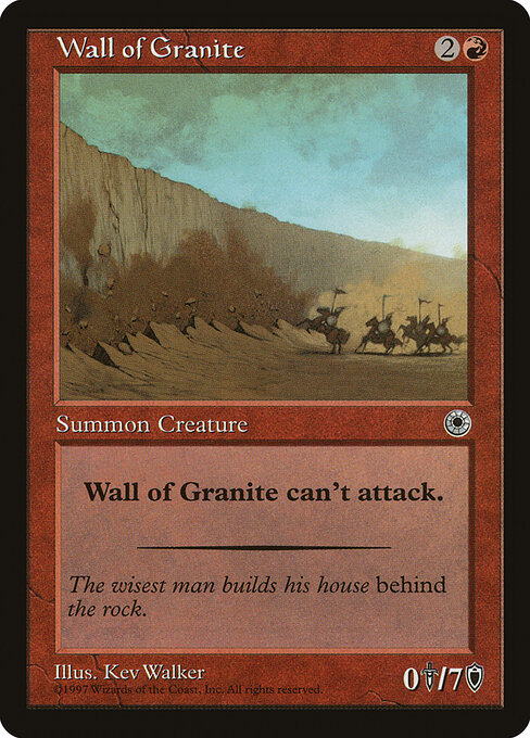 Wall of Granite - Portal Magic card