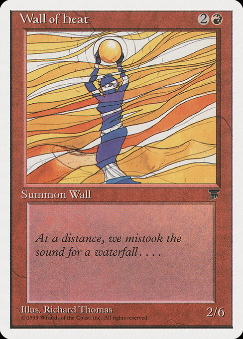 Wall of Heat - Chronicles (#55) - Illustrated by Richard Thomas - Magic: The Gathering Card