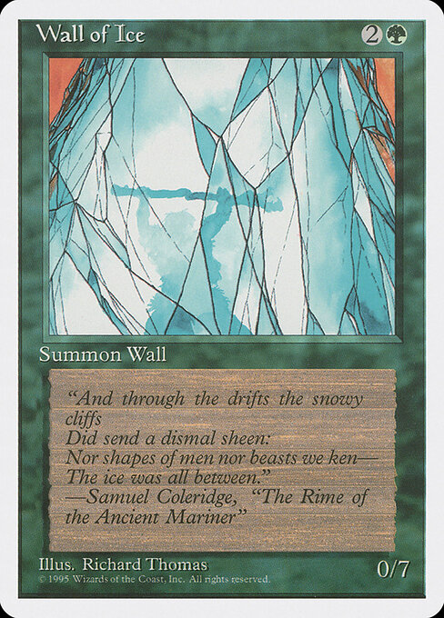 Wall of Ice - Fourth Edition Magic card