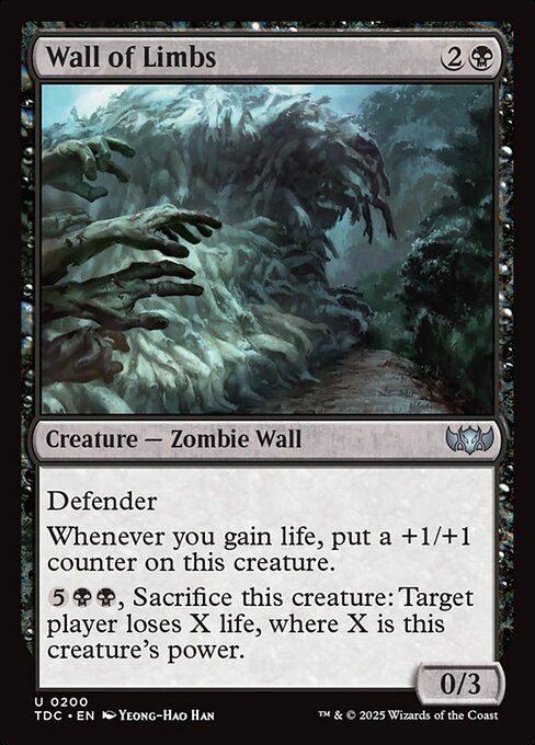 Wall of Limbs - Tarkir: Dragonstorm Commander Magic card