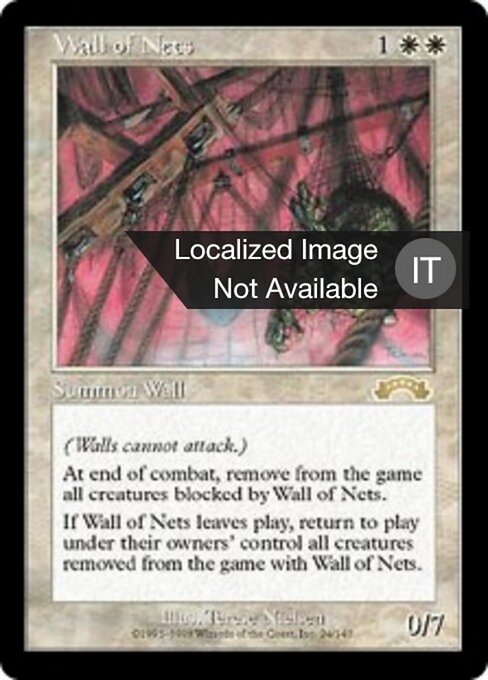 網の壁 (Wall of Nets) - Exodus (#24) - Illustrated by Terese Nielsen - Magic: The Gathering Card