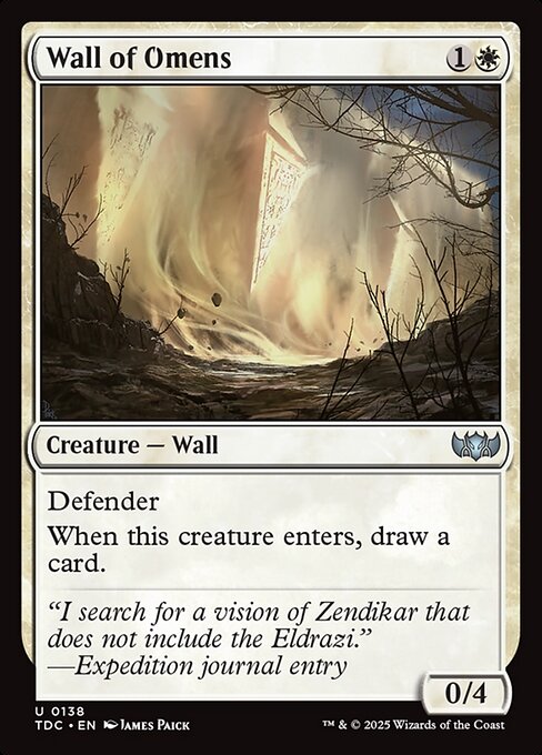 Wall of Omens - Tarkir: Dragonstorm Commander Magic card
