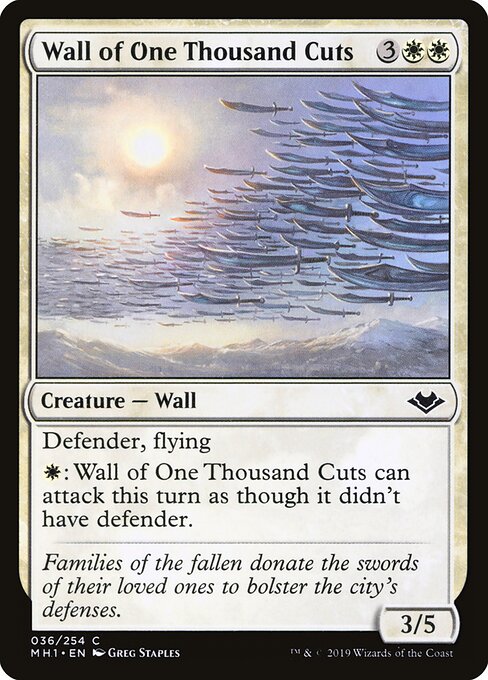 Wall of One Thousand Cuts - Modern Horizons Magic card