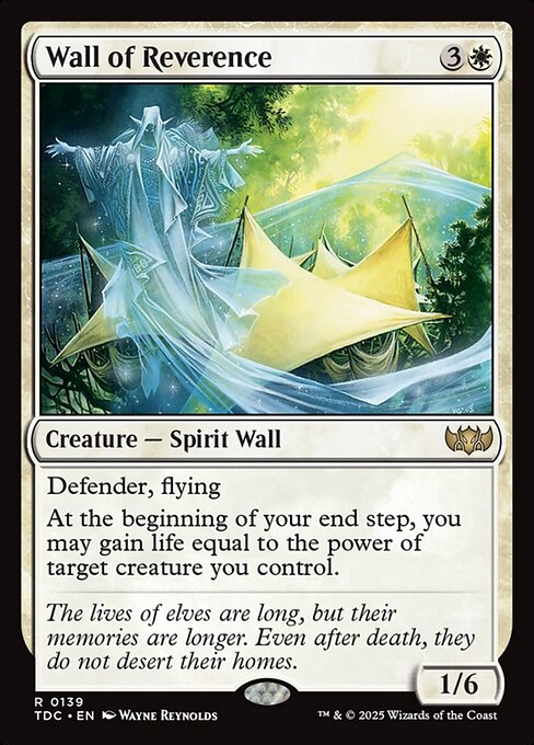 Wall of Reverence - Tarkir: Dragonstorm Commander Magic card