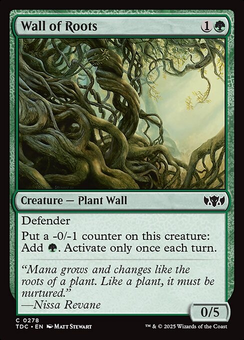 Wall of Roots - Tarkir: Dragonstorm Commander Magic card