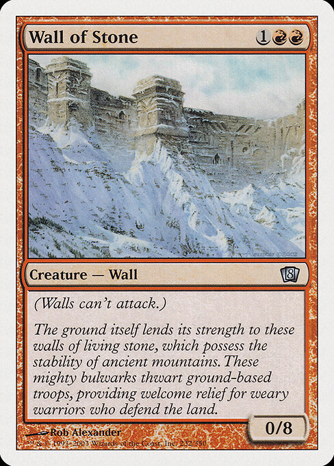 Wall of Stone - Eighth Edition Magic card