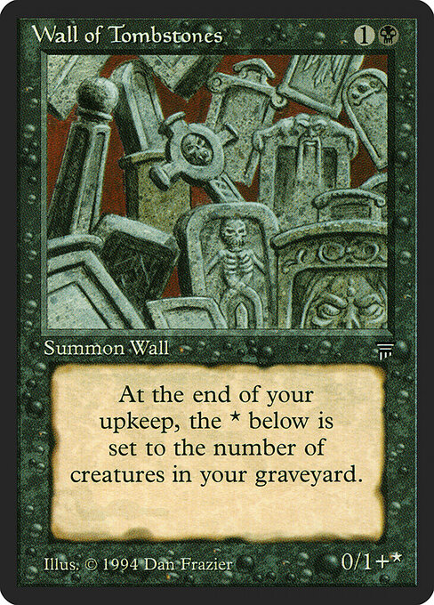 Wall of Tombstones - Legends Magic card