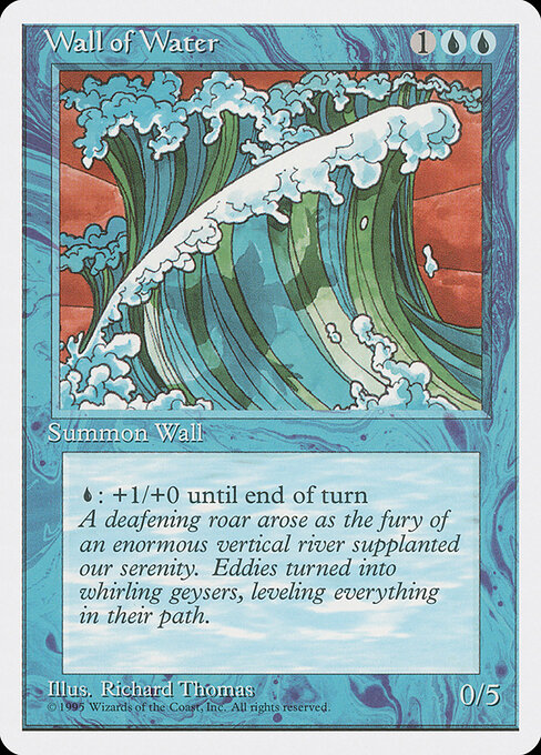 Wall of Water - Fourth Edition (#114) - Illustrated by Richard Thomas - Magic: The Gathering Card